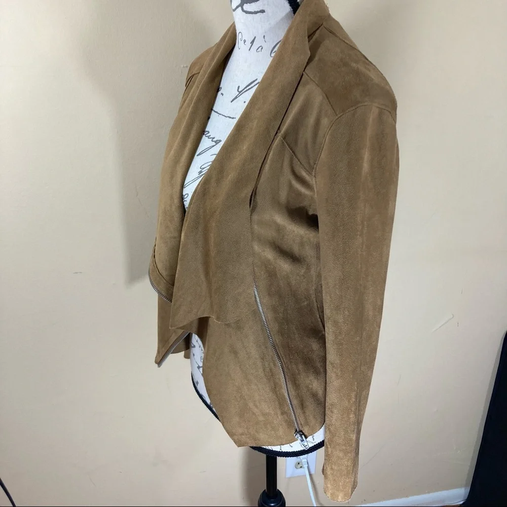 Blank NYC Drape Front Faux Suede Jacket - Picture 10 of 14